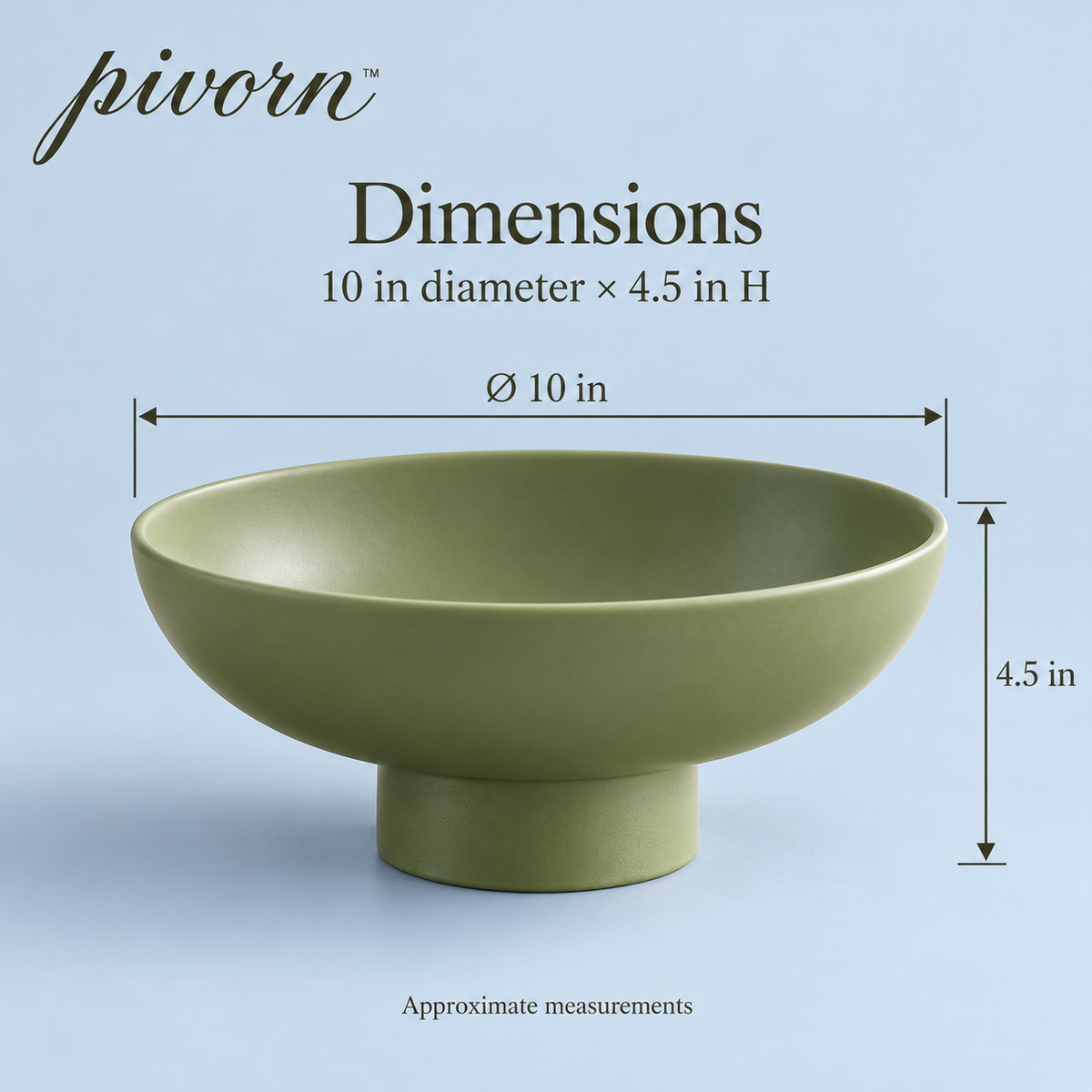 𝒑𝒊𝒗𝒐𝒓𝒏™ Sculptural Ceramic Pedestal Bowl
