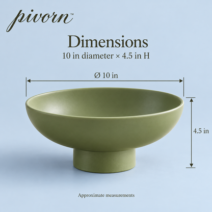 𝒑𝒊𝒗𝒐𝒓𝒏™ Sculptural Ceramic Pedestal Bowl