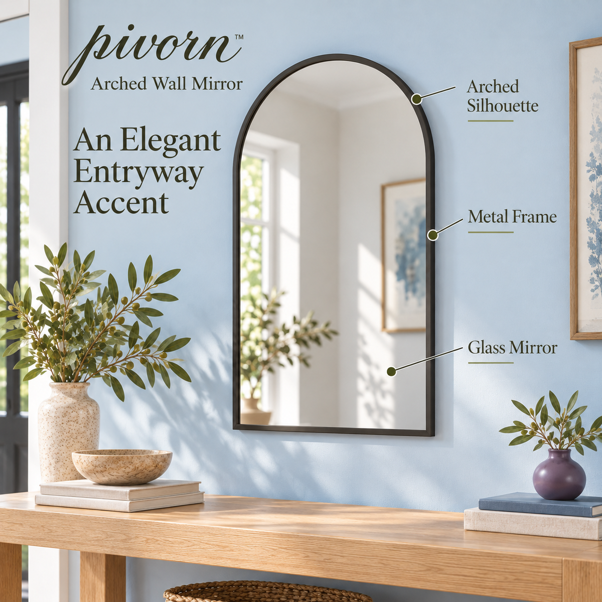 𝒑𝒊𝒗𝒐𝒓𝒏™ Arched Wall Mirror