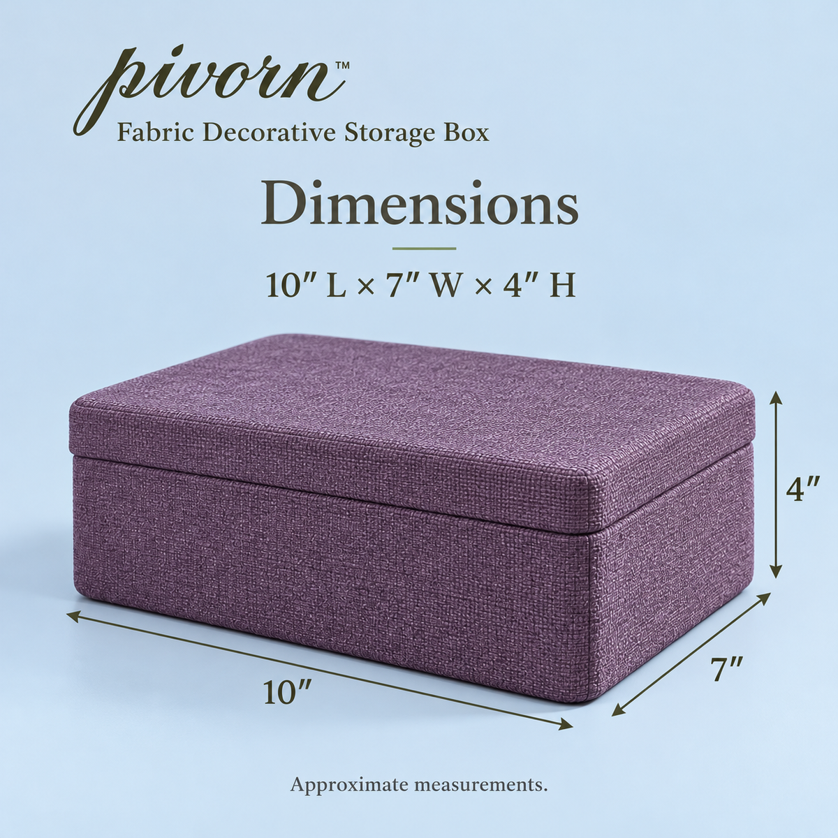 𝒑𝒊𝒗𝒐𝒓𝒏™ Fabric Decorative Storage Box