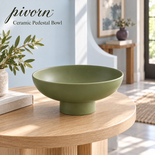 𝒑𝒊𝒗𝒐𝒓𝒏™ Sculptural Ceramic Pedestal Bowl