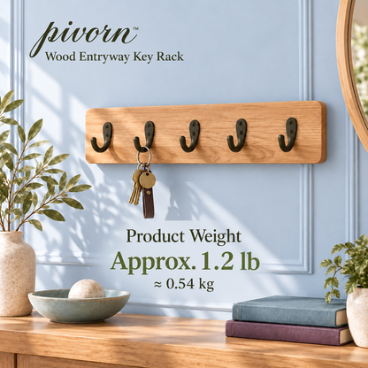 𝒑𝒊𝒗𝒐𝒓𝒏™ Wood Entryway Key Rack