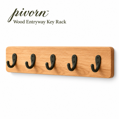 𝒑𝒊𝒗𝒐𝒓𝒏™ Wood Entryway Key Rack