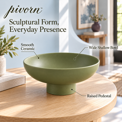 𝒑𝒊𝒗𝒐𝒓𝒏™ Sculptural Ceramic Pedestal Bowl