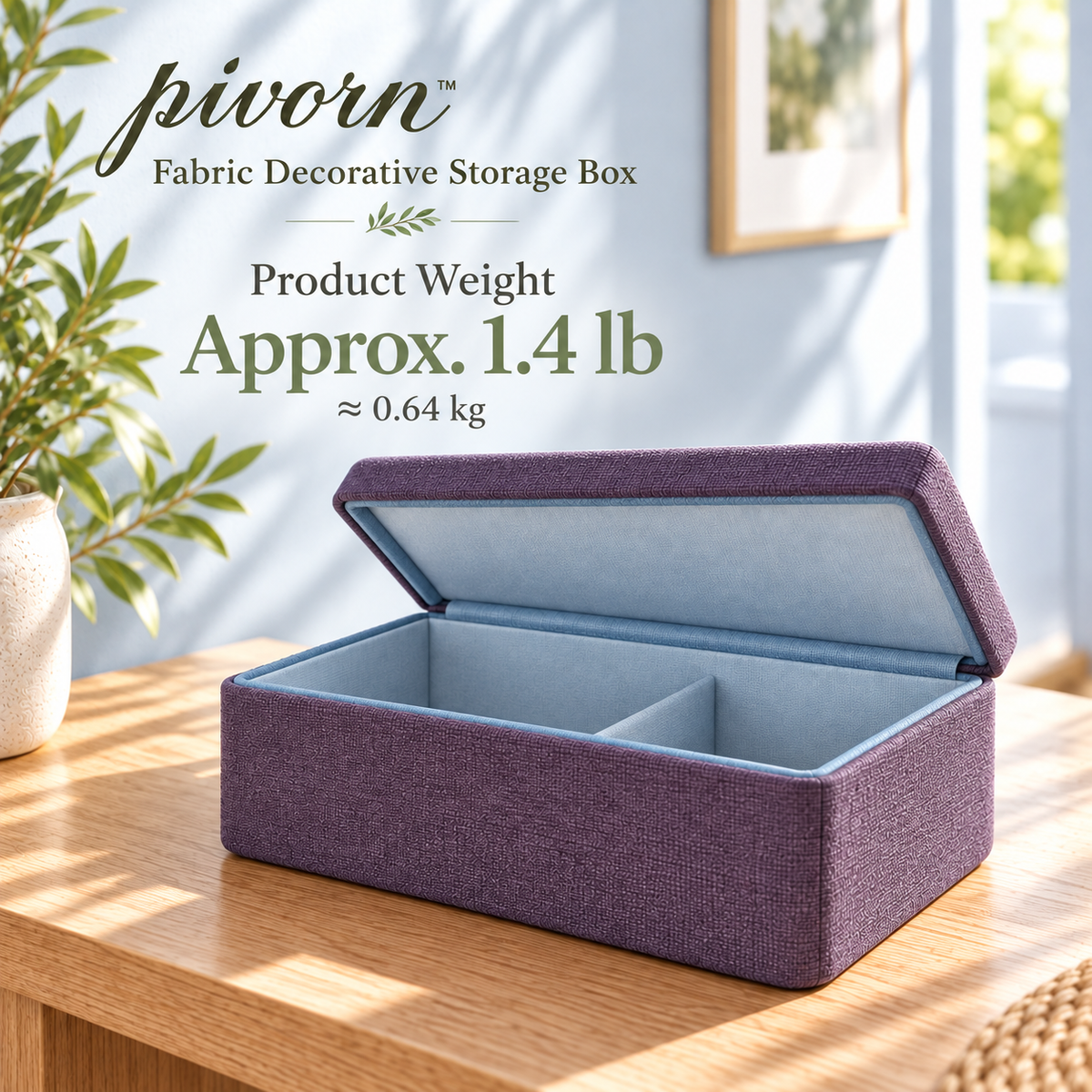 𝒑𝒊𝒗𝒐𝒓𝒏™ Fabric Decorative Storage Box