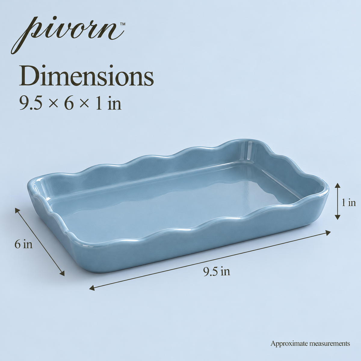 𝒑𝒊𝒗𝒐𝒓𝒏™ Scalloped Ceramic Key Tray