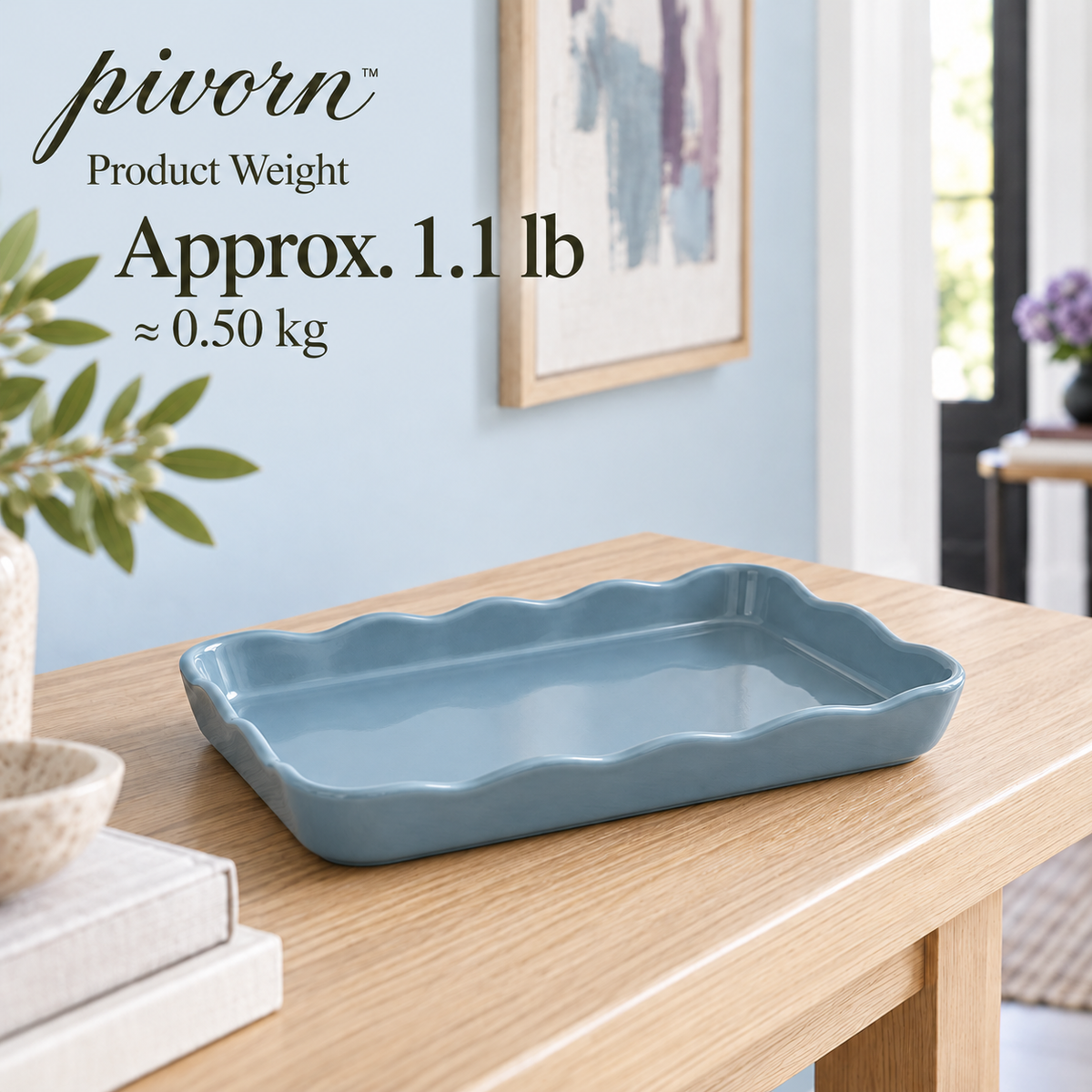 𝒑𝒊𝒗𝒐𝒓𝒏™ Scalloped Ceramic Key Tray